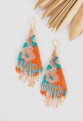 Sundance Wild Nights Earrings-Tangerine/turquoise