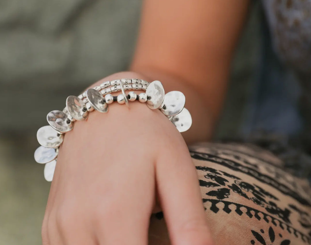 Coin Silver Alloy Bracelet