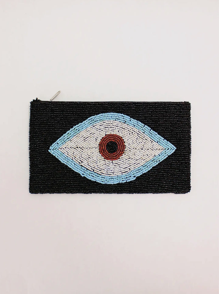 Evil Eye Clutch Purse-Black