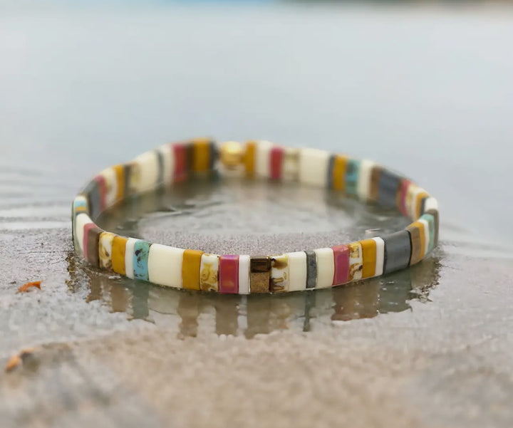 Tile Bead Bracelet-Driftwood