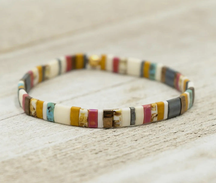 Tile Bead Bracelet-Driftwood