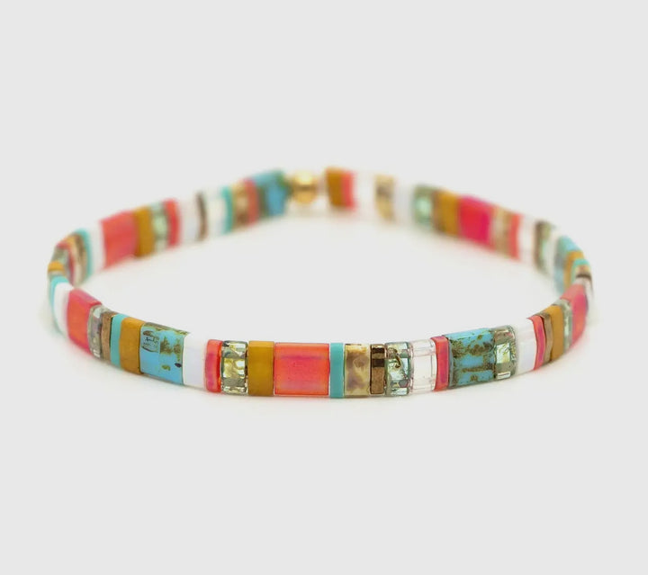 Tile Bead Bracelet-Multi
