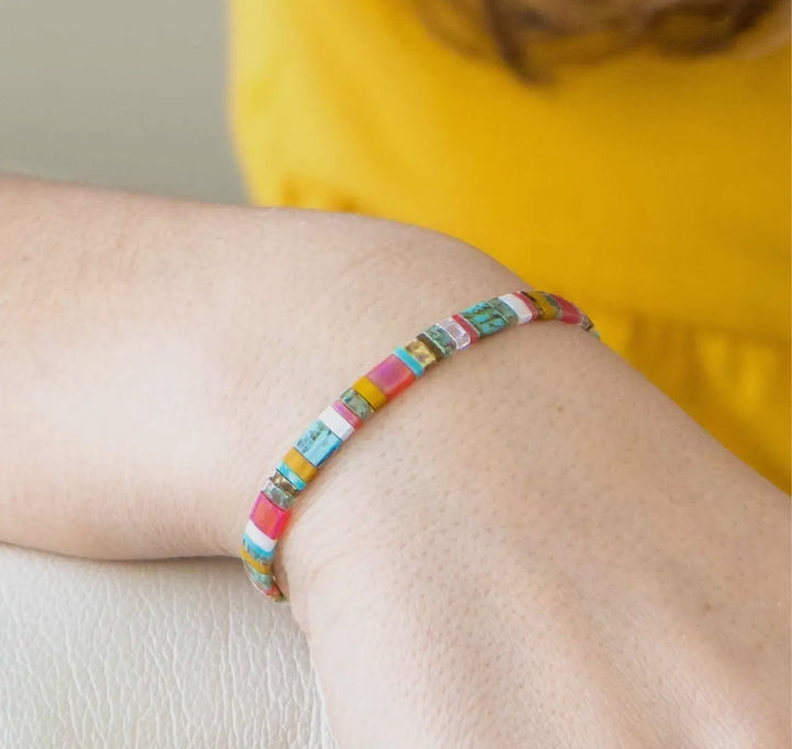 Tile Bead Bracelet-Multi