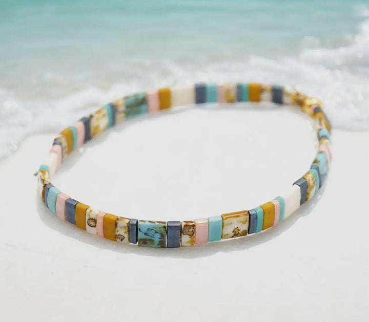 Tile Bead Bracelet-Shoreline