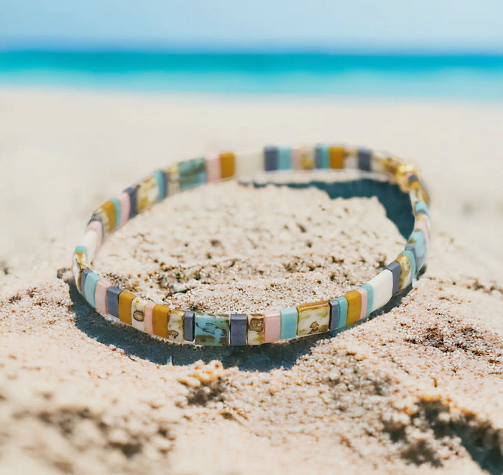 Tile Bead Bracelet-Shoreline