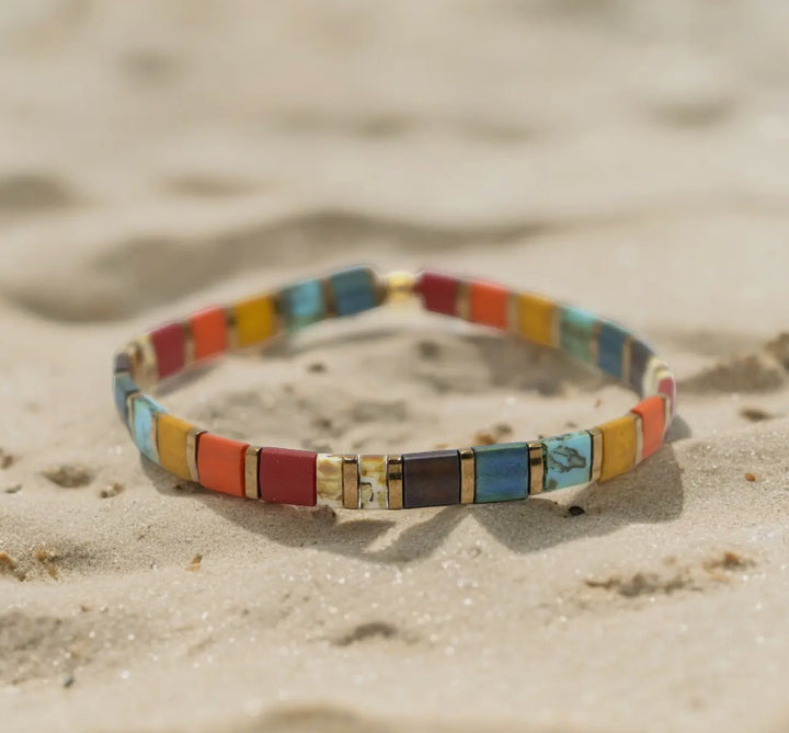 Tile Bead Bracelet-Jewel