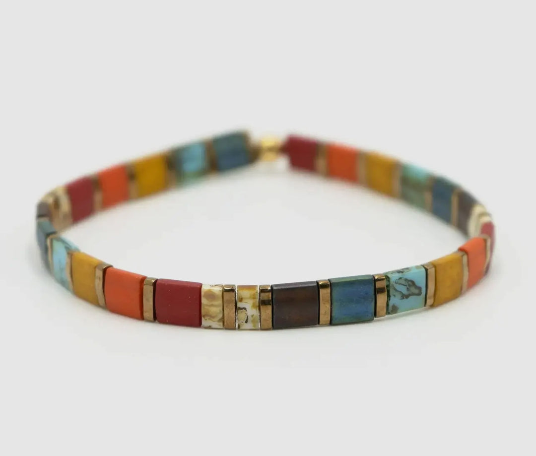 Tile Bead Bracelet-Jewel