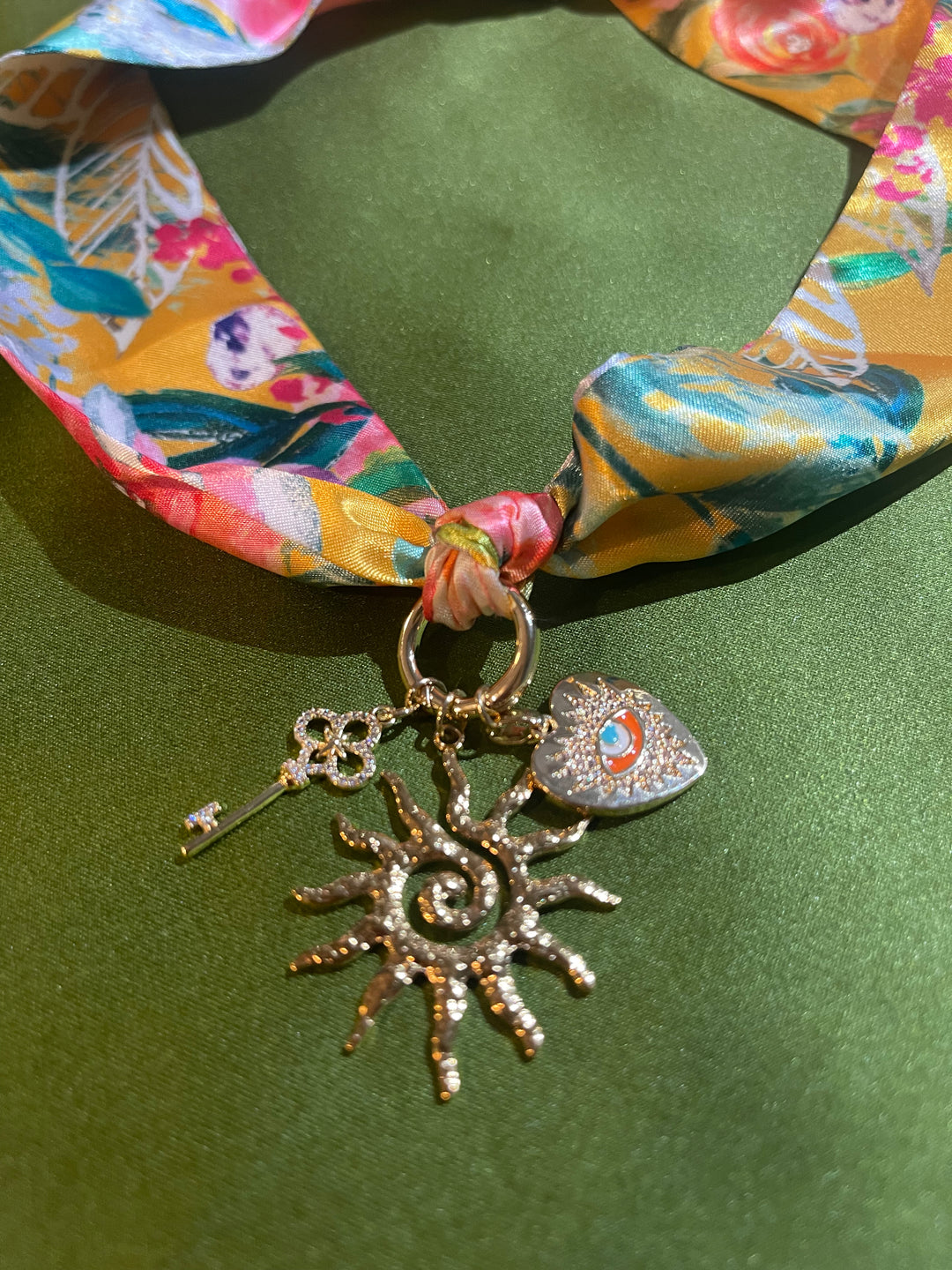 Scarf Charm Necklace-Tutti Frutti