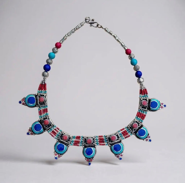 Lapis and Turquoise Nepali Necklace
