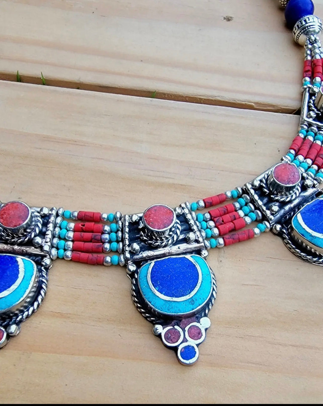 Lapis and Turquoise Nepali Necklace
