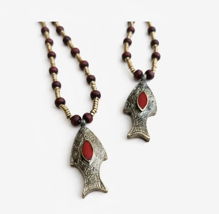 Afghan Silver Fish Pendant