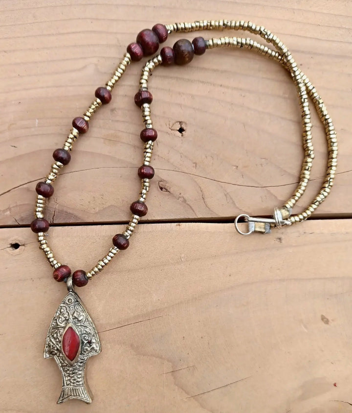 Afghan Silver Fish Pendant