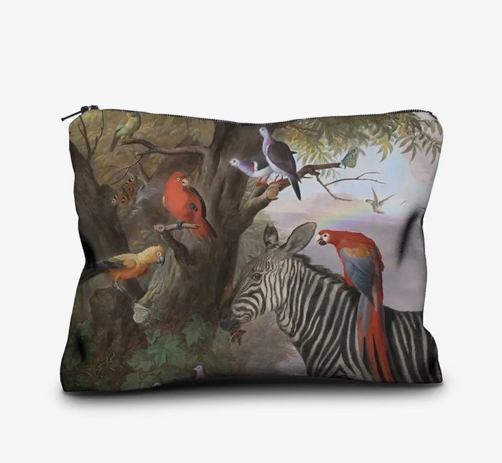 Velvet Printed Cosmetic Bag