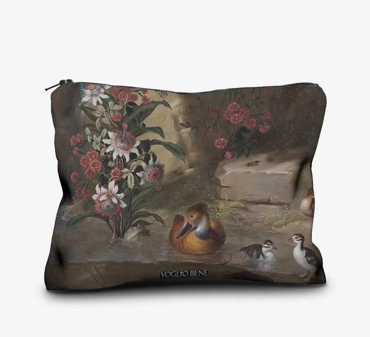 Velvet Printed Cosmetic Bag
