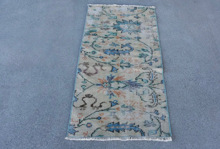 Vintage Handwoven Turkish Oushak Floral Rug-Pastel