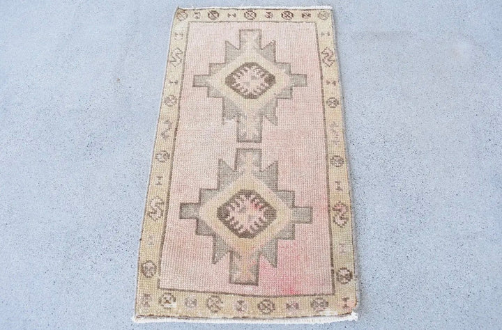 Vintage Handwoven Turkish Rug-Blush