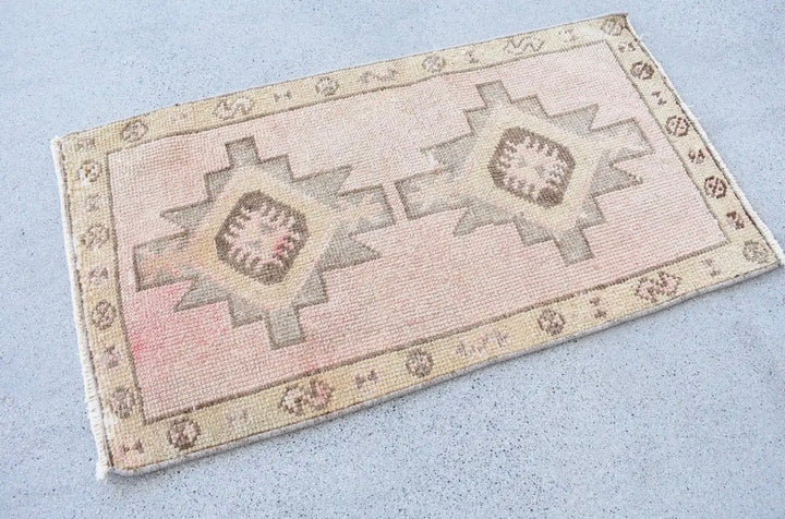 Vintage Handwoven Turkish Rug-Blush
