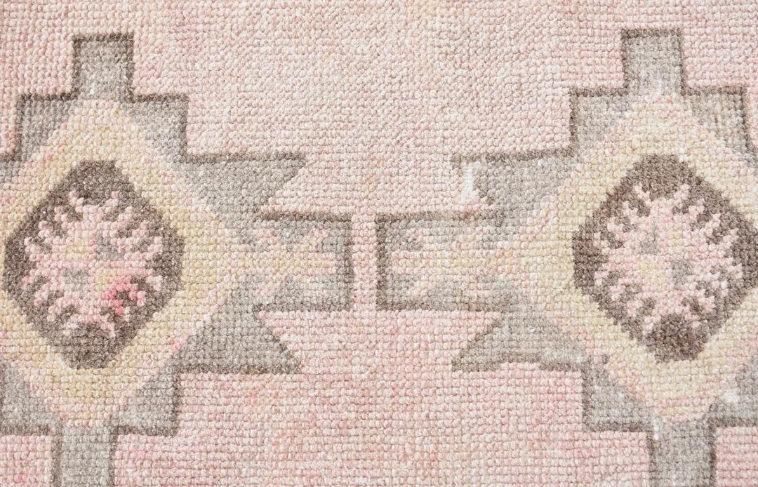 Vintage Handwoven Turkish Rug-Blush