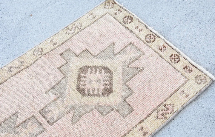 Vintage Handwoven Turkish Rug-Blush