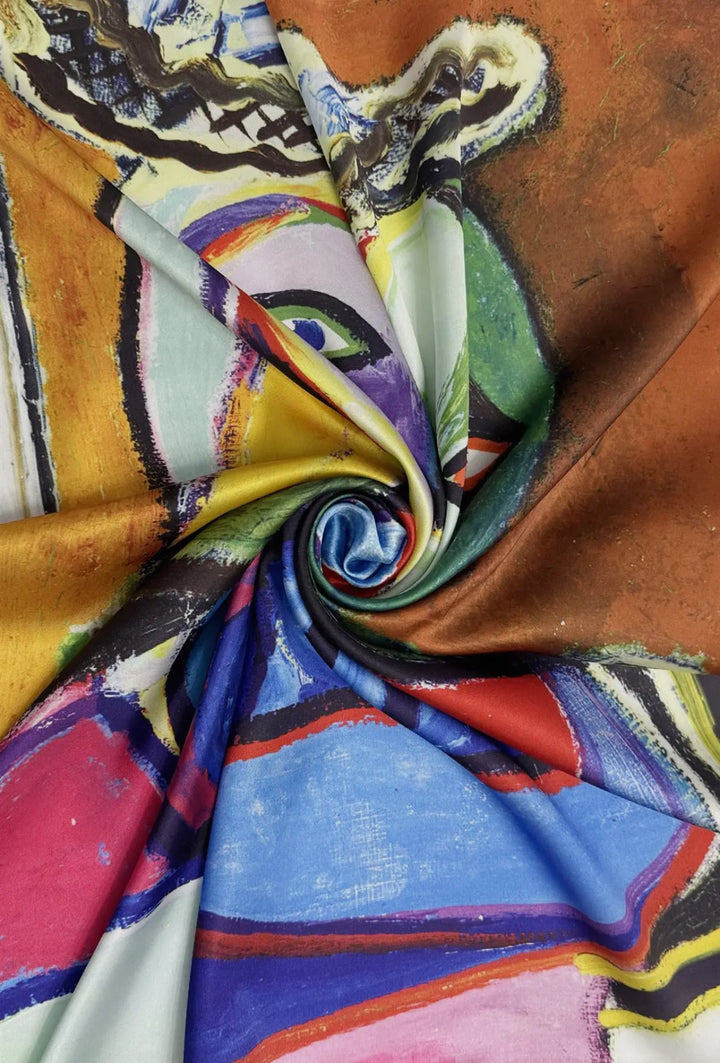 Picasso Styled Silk Scarf