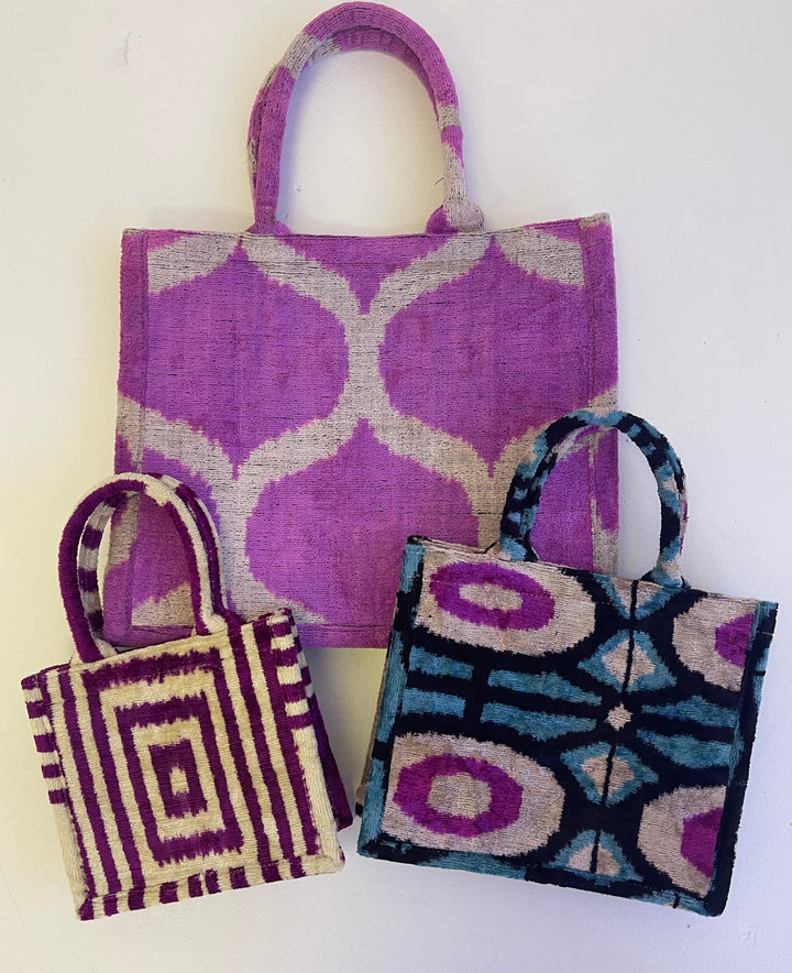 Tote Bag/Medium/Woven Silk Ikat