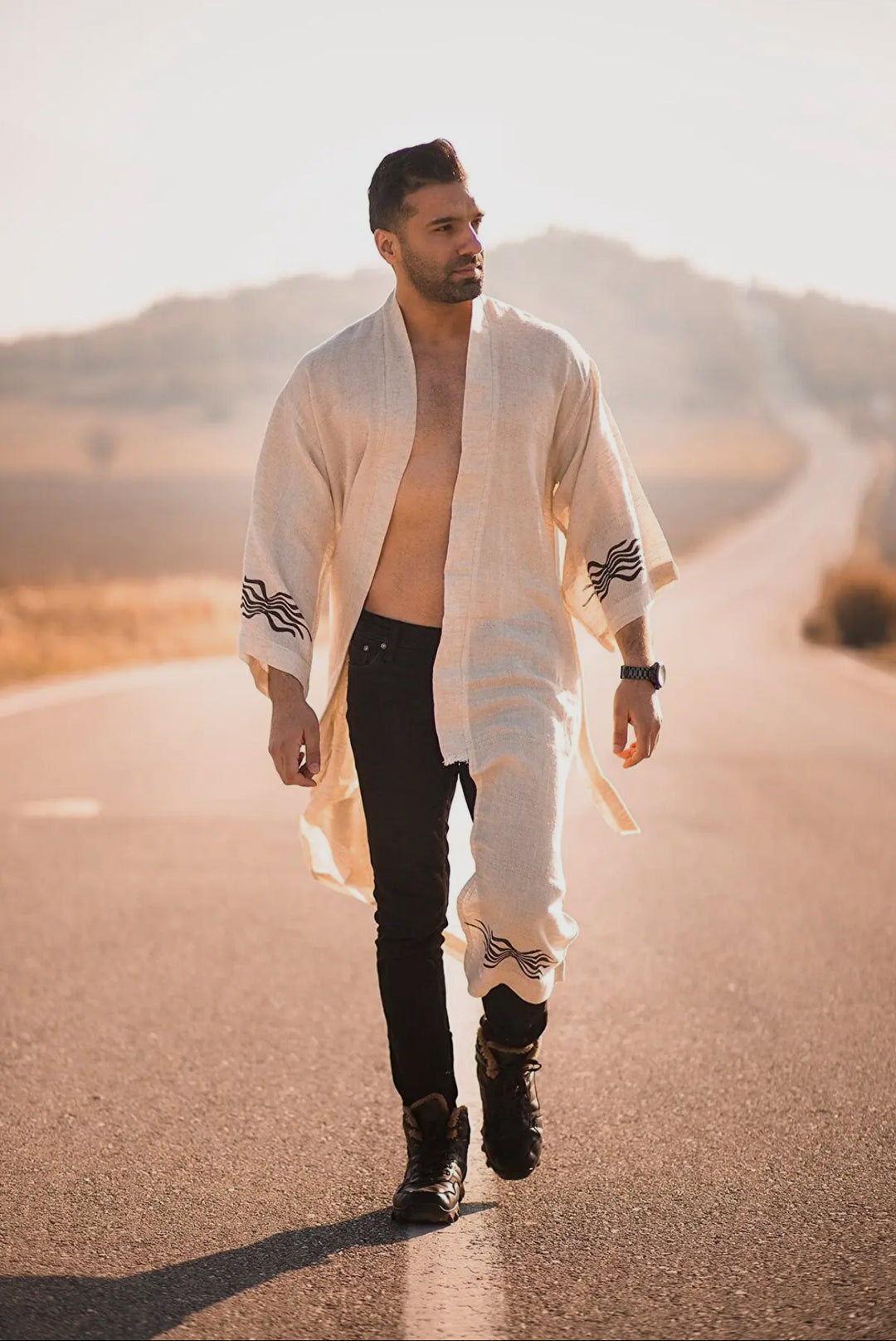 Men's Boho Kimono Robe-Sun God