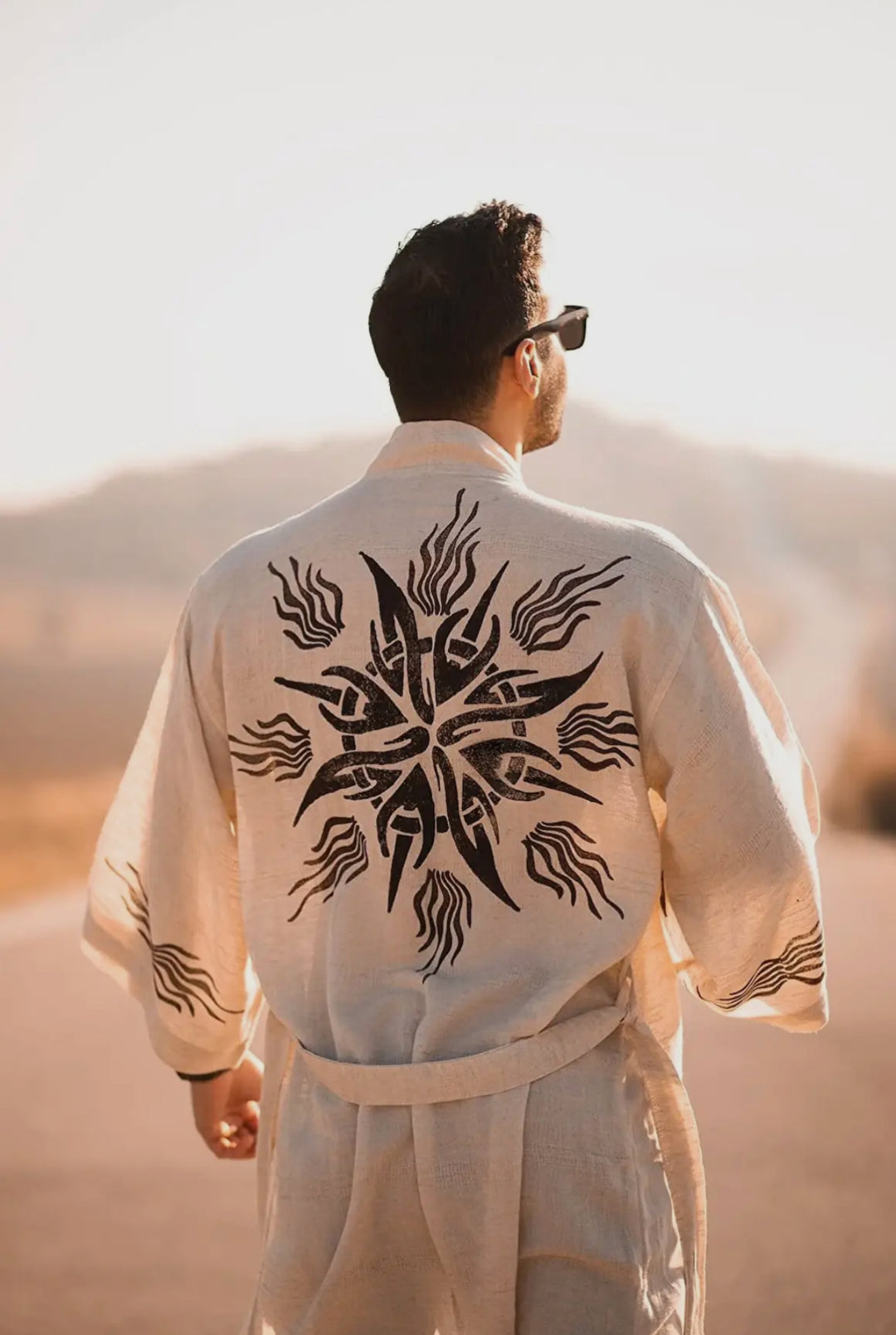 Men's Boho Kimono Robe-Sun God