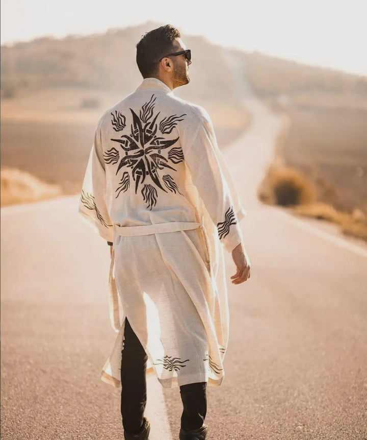 Men's Boho Kimono Robe-Sun God