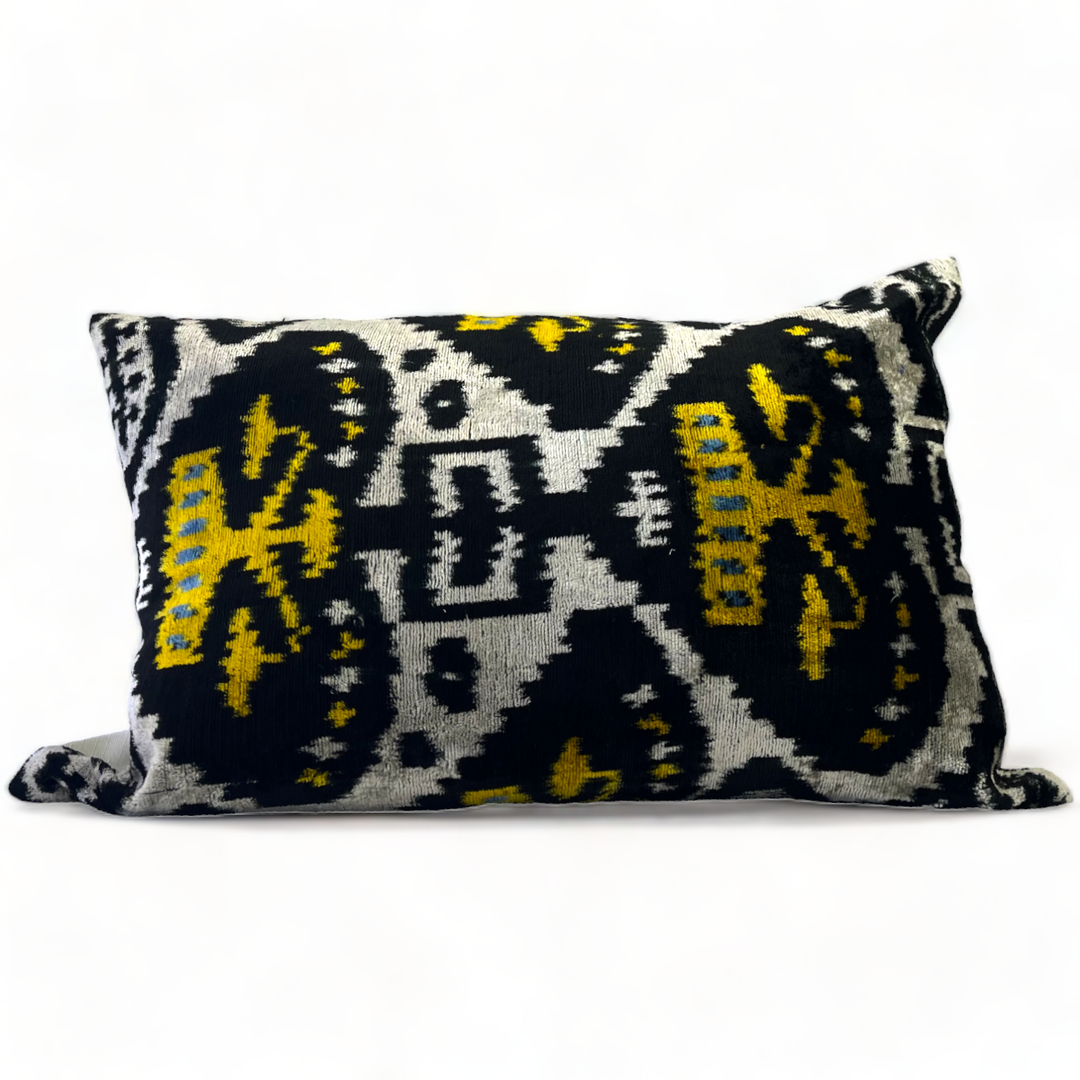 King's Crown Silk Velvet Lumbar Pillow