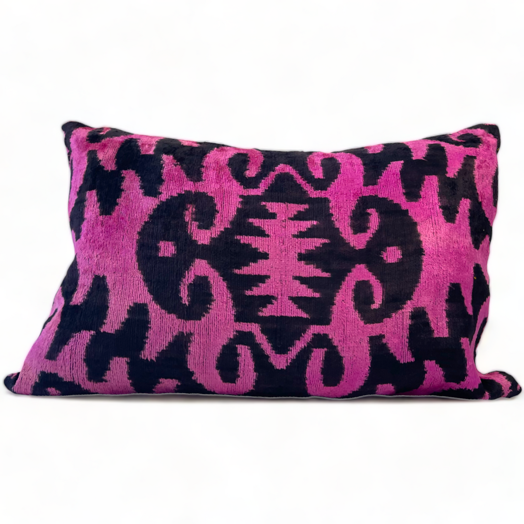 Ethnic Design Silk Lumbar Pillow