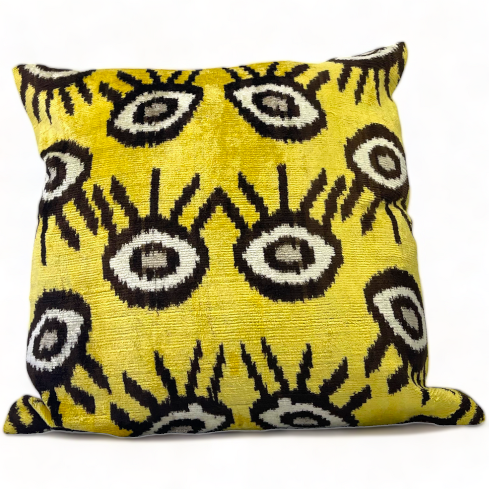 Evil Eye Silk Velvet Pillow