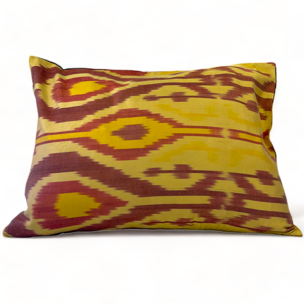 Striped Silk Lumbar Pillow