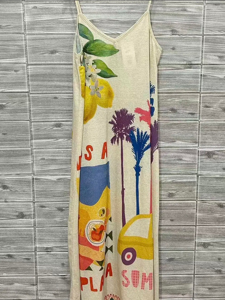 Printed Dress Made in Italy-Tropical Nights