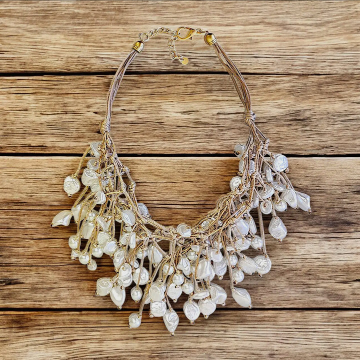 Coastal Pearl Bib Necklace
