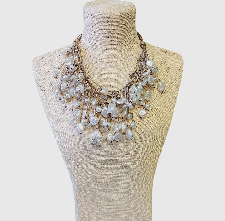 Coastal Pearl Bib Necklace