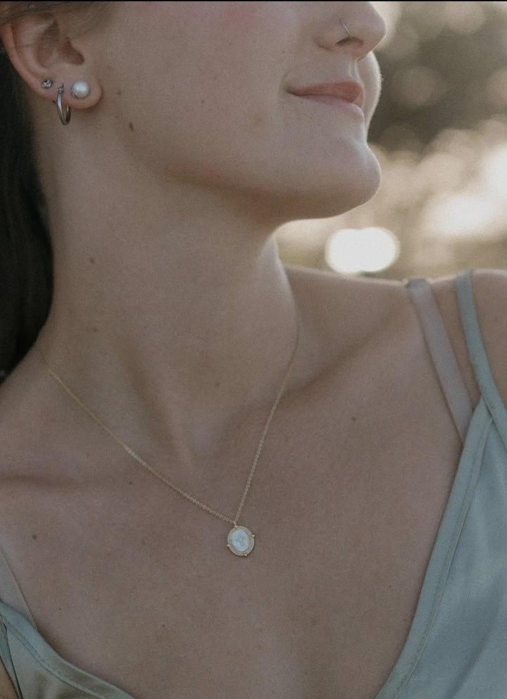 Mother of Pearl Cross Necklace