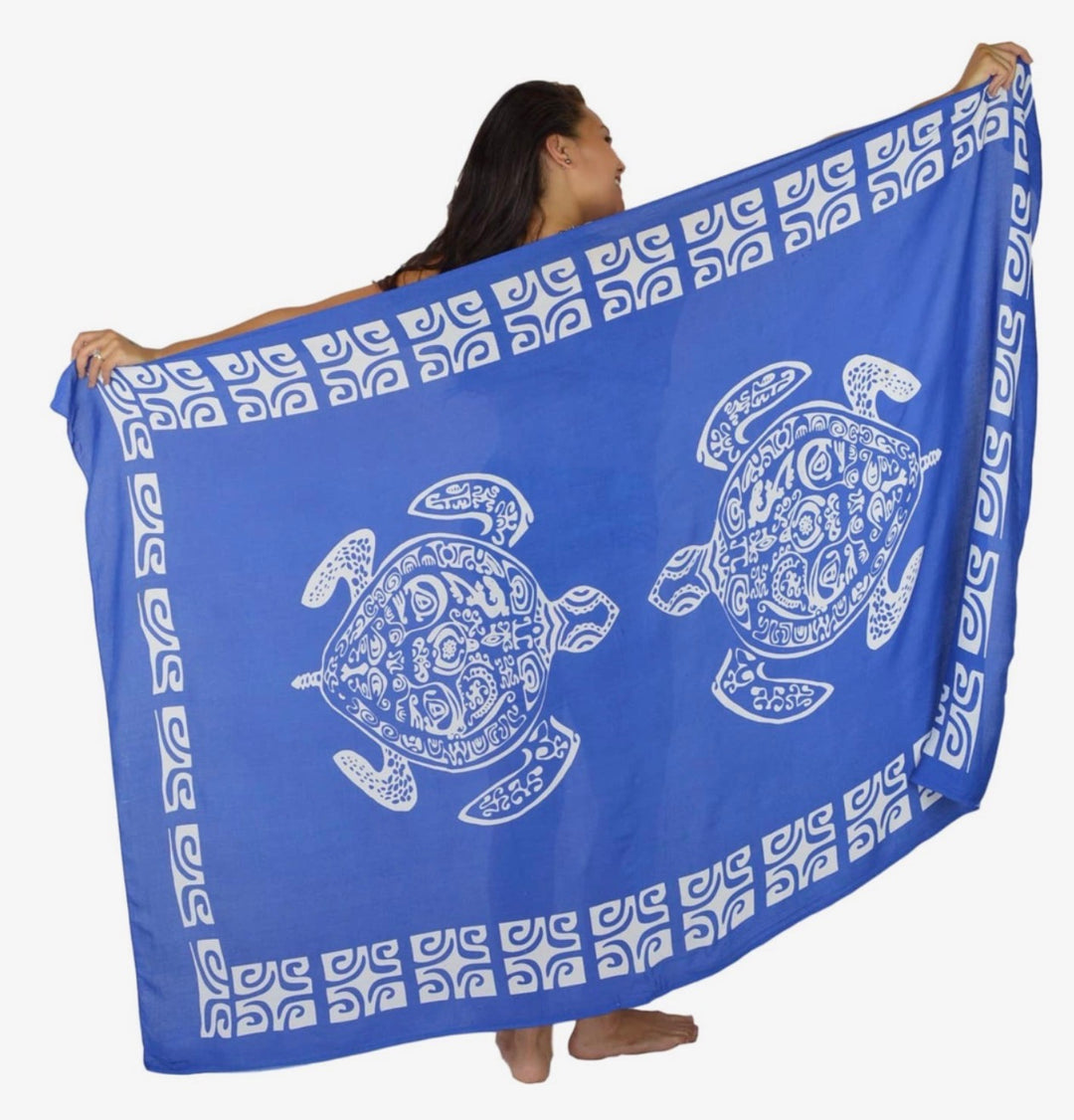 Pareo/Sarong Cobalt Blue Turtle Cover Up