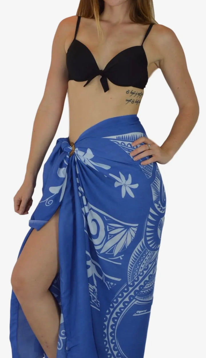 Pareo/sarong Blue Manta Ray Cover Up