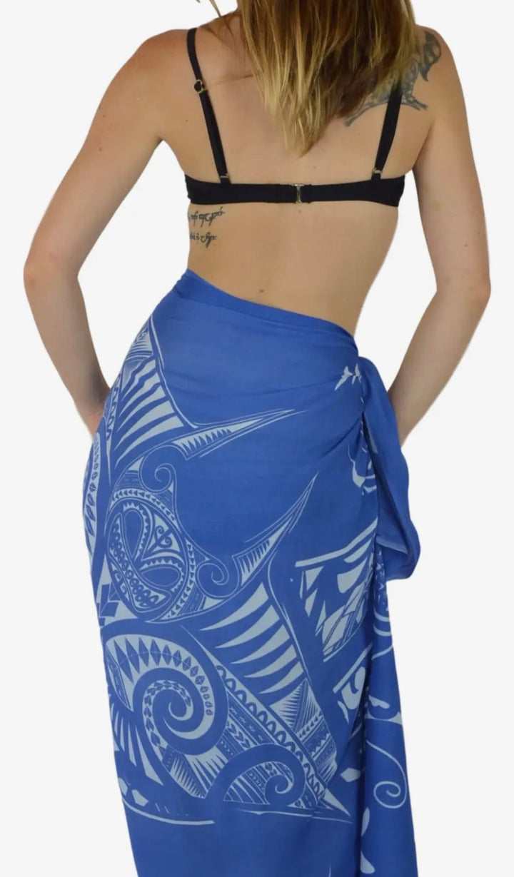 Pareo/sarong Blue Manta Ray Cover Up