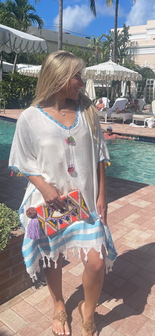 Beach cover up-100% cotton-one size fits all