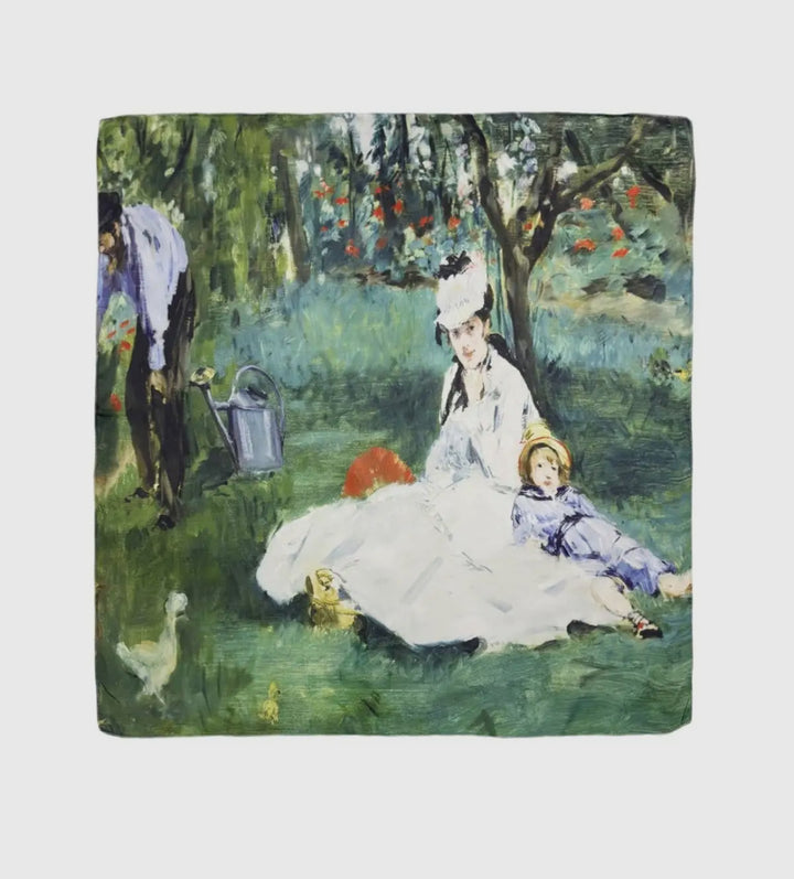 Monet "On the Grass" Silk Scarf