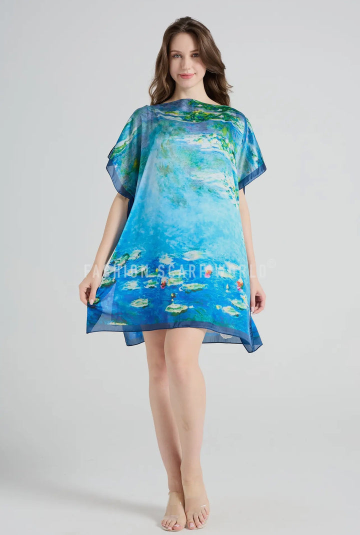Monet Water Lily Silk Cover Up