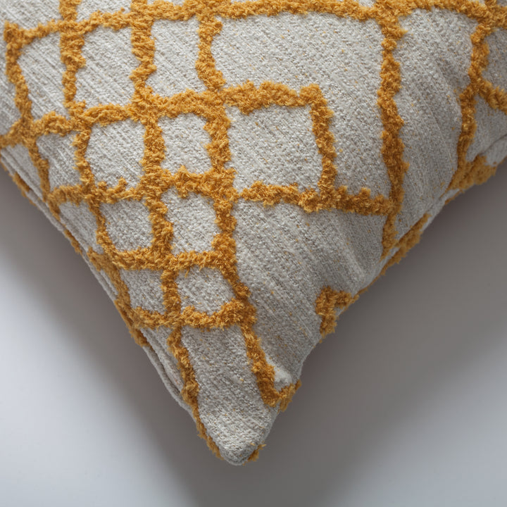 Bedouin Square-Marigold and White