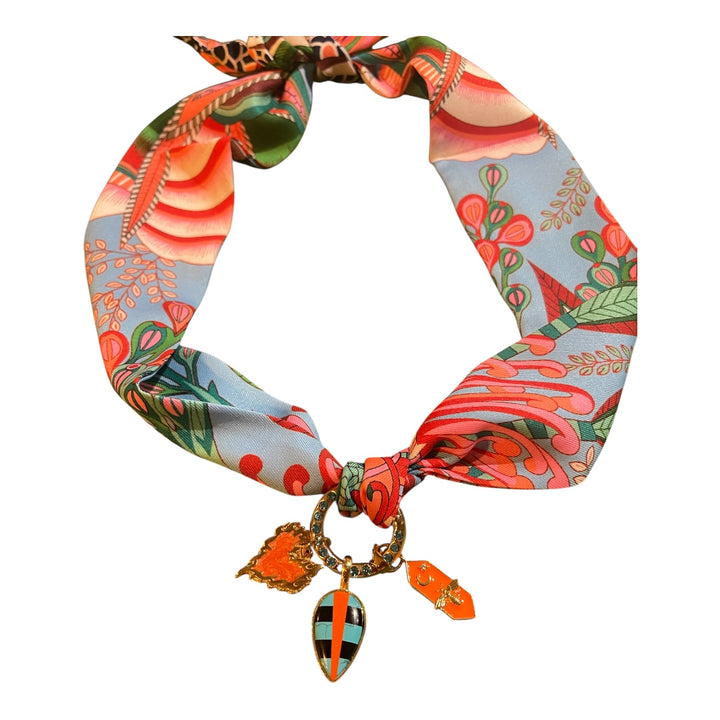 Scarf Charm Necklace-Cantaloup