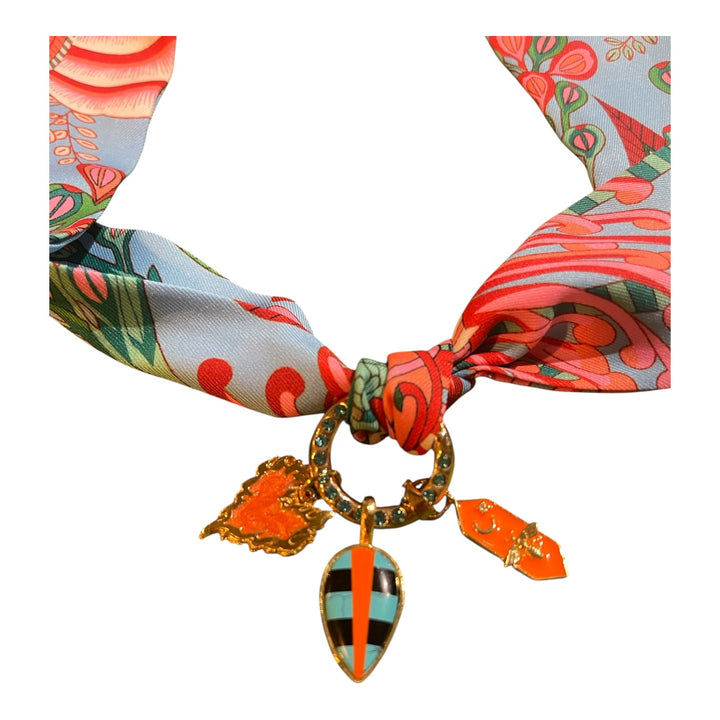 Scarf Charm Necklace-Cantaloup