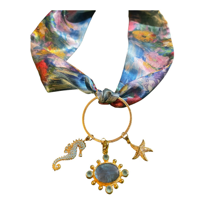 Scarf Charm Necklace-Monet