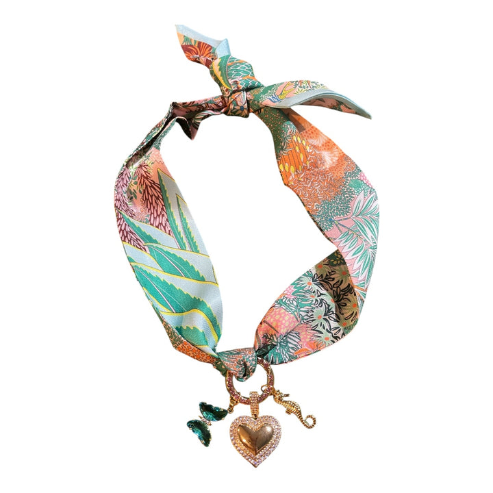 Scarf Charm Necklace-Tropical Pastel