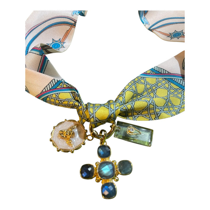 Scarf Charm Necklace-Topaz