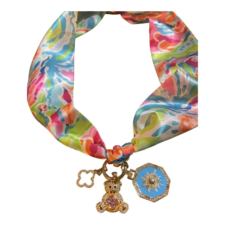 Scarf Charm Necklace-Palm Beach