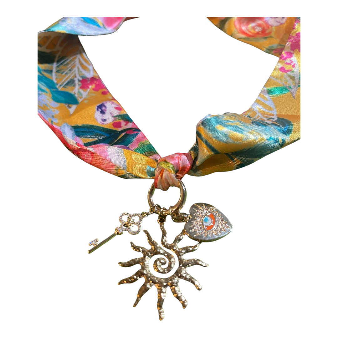 Scarf Charm Necklace-Tutti Frutti